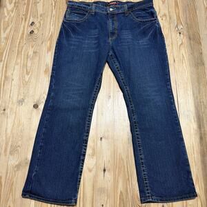 Bulwark Jeans Men 38x30 Bootcut Flame Resistant Dark Denim Pants